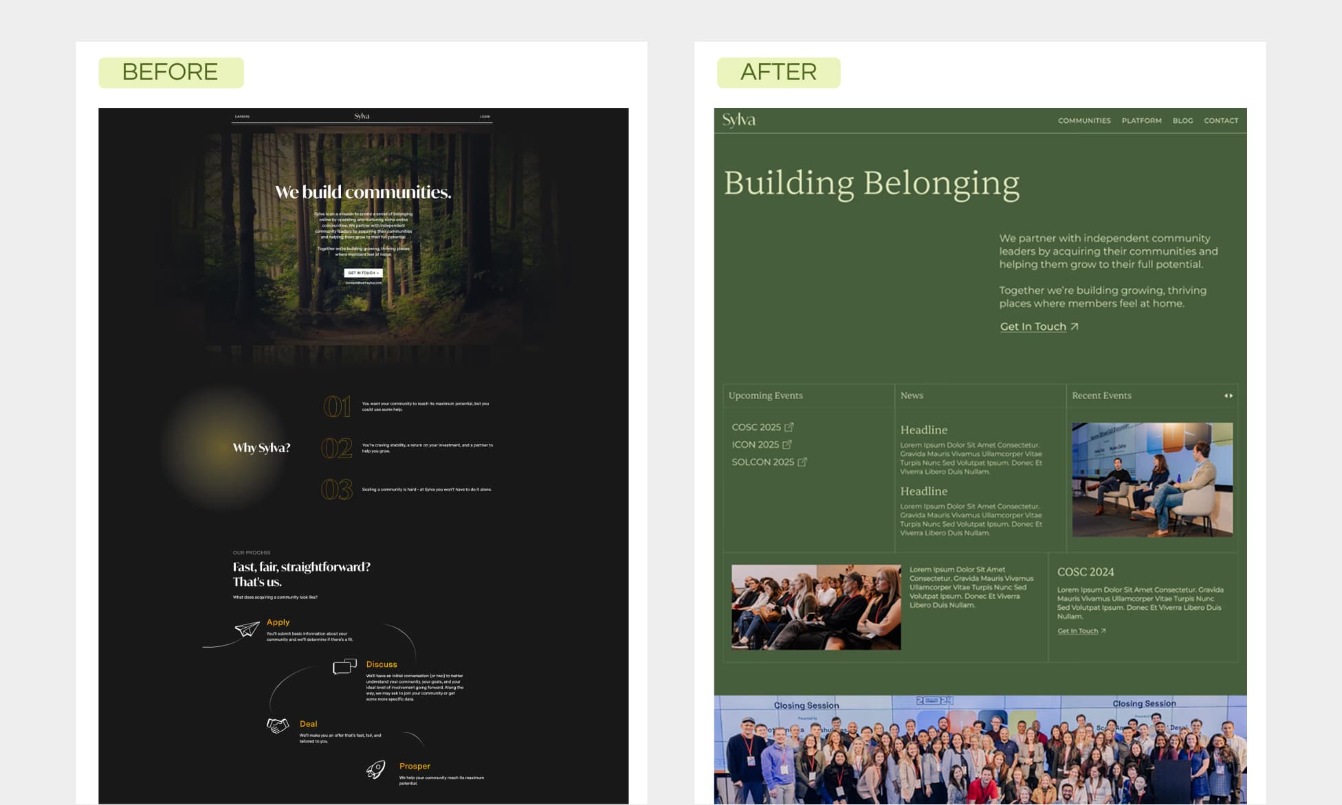Sylva - Before and After